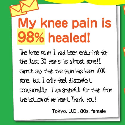 My knee pain is 98% healed!