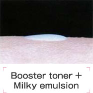 Booster toner + Milky emulsion